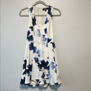 Lulu's Navy and White Backless Dress
